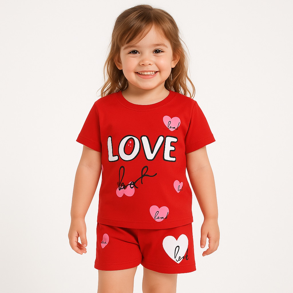 0369DFC6-BB79-4F3C-B536-F29C6D3D0977 Set haine fetiță roșu cu imprimeu LOVE