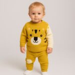 Set tricotat galben pentru copii 6 luni – 3 ani