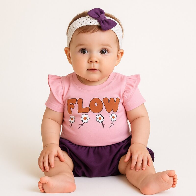 Set Fetițe 3 Piese – Vestă de Fâș Călduroasă, Bluză și Pantaloni – Ținută Moale și Confortabilă pentru Zile Reci