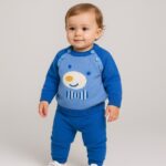 Set tricotat 2 piese pentru copii roșu