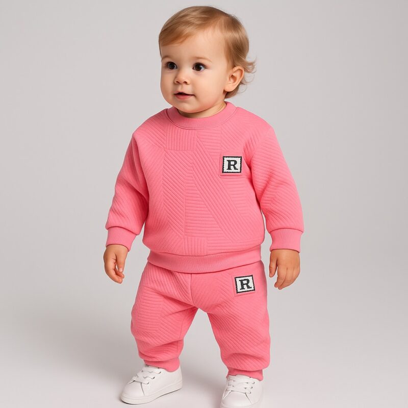 Set Fetițe 3 Piese – Vestă de Fâș Călduroasă, Bluză și Pantaloni – Ținută Moale și Confortabilă pentru Zile Reci