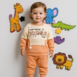 Set Fetițe 3 Piese – Vestă de Fâș Călduroasă, Bluză și Pantaloni – Ținută Moale și Confortabilă pentru Zile Reci