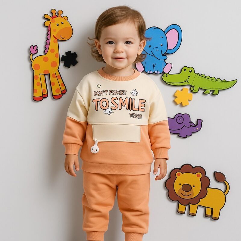 Set Fetițe 3 Piese – Vestă de Fâș Călduroasă, Bluză și Pantaloni – Ținută Moale și Confortabilă pentru Zile Reci