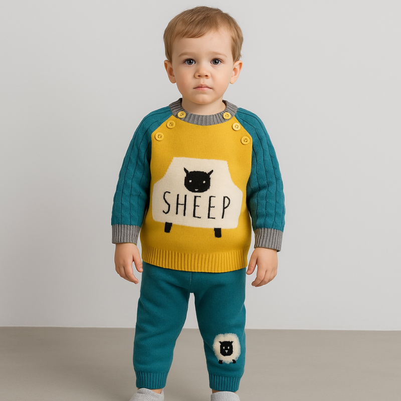 Set tricotat premium pentru băieți, două piese