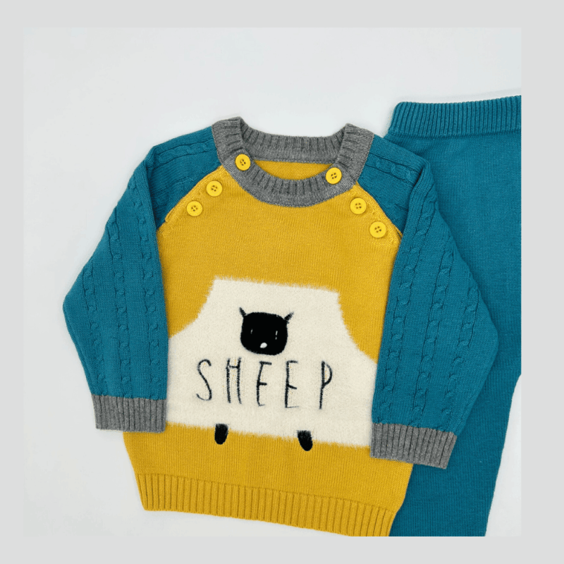 Set tricotat premium pentru băieți, două piese