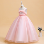 Rochie de bal roz pentru fete 4-8 ani