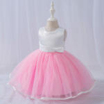 Rochiță elegantă roz pentru fete 3–6 luni