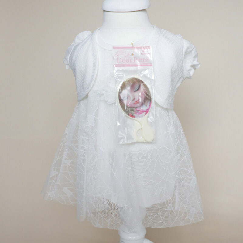 Rochiță albă de vară cu bolero pentru fete 1–3 ani