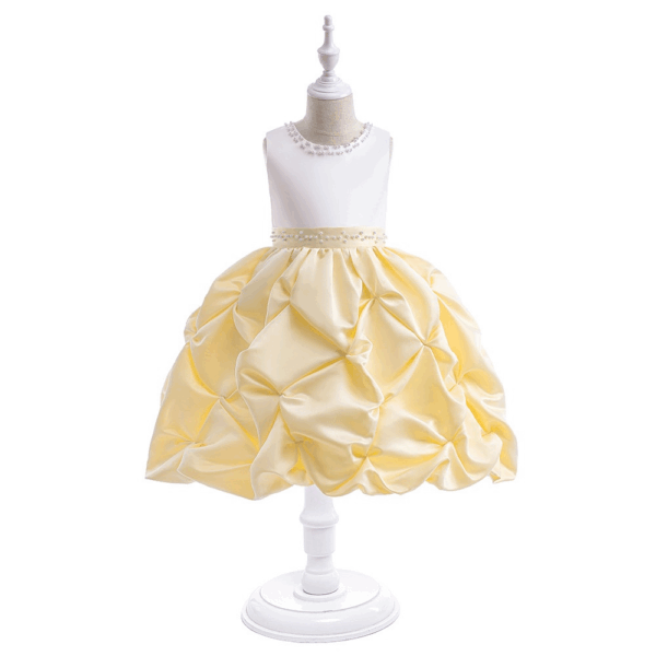Rochie elegantă galbenă pentru fete 4–6 ani