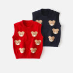 vesta-copii-tricot-rosie-cu-ursuleti-217252