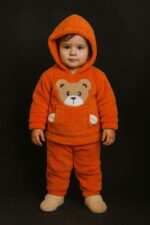 Set iarnă copii foarte călduros cu ursuleț 1-5 ani