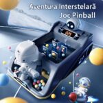 Joc interactiv pentru băieți cu robot și 40 bile, model futurist tip pinball