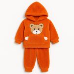 Set iarnă copii foarte călduros cu ursuleț 1-5 ani