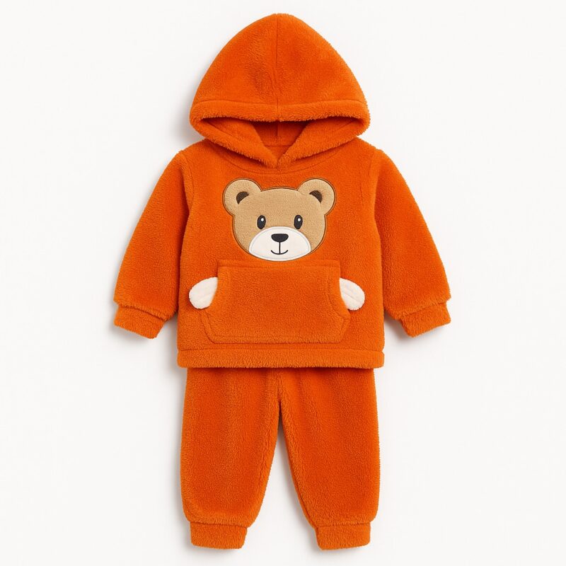 Set iarnă copii foarte călduros cu ursuleț 1-5 ani