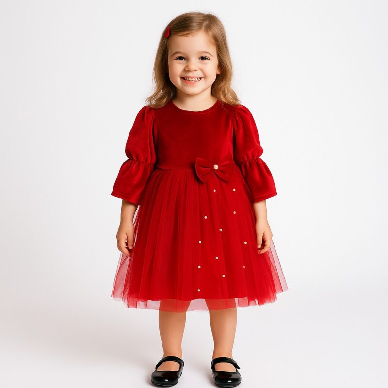 Rochie roșie pentru fetițe 2–4 ani – eleganță, confort și stil pentru micile prințese