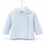 Trusou botez băiat complet cu hăinuțe elegante și lumânare decorată albastru