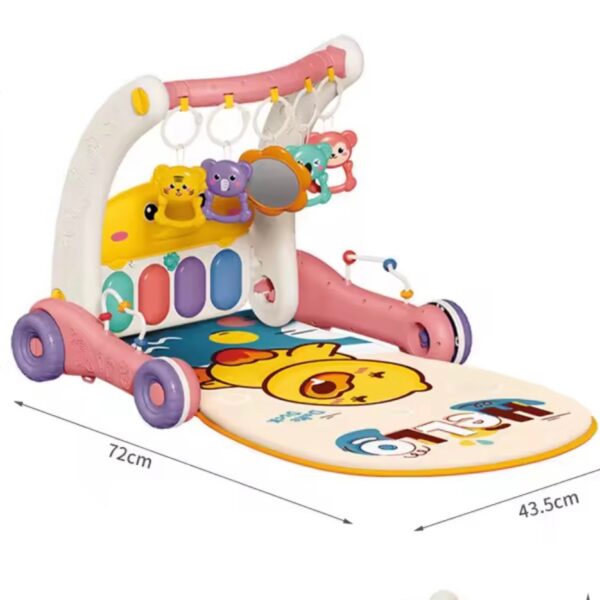 Antemergător multifuncțional pentru copii cu pian, jucării interactive și salteluță – primii pași în siguranță