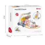 Antemergător multifuncțional pentru copii cu pian, jucării interactive și salteluță – primii pași în siguranță