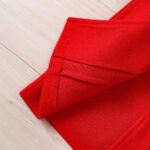 Palton roșu elegant pentru fetițe cu guler de blăniță – Palton călduros iarnă