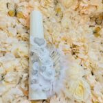 Lumânare Botez Ceară naturala, Fagure 35 cm, 6 cm diametru