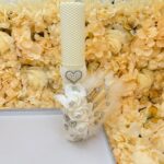 Lumânare Botez Ceară naturala, Fagure 35 cm, 6 cm diametru