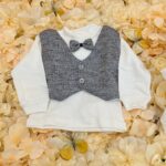 Set Nou-Născut Premium 10 Piese pentru Băieți, 100% Bumbac organic, Model Elegant 0-3 luni