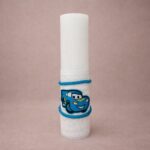 Lumânare de botez pentru băieți, lucrată manual – model mașinuță albastră