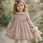 Rochita pentru fetite 100% bumbac, muselina 2/5 ani