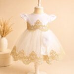 Rochiță elegantă pentru fetițe – cu bentiță - imagine 2