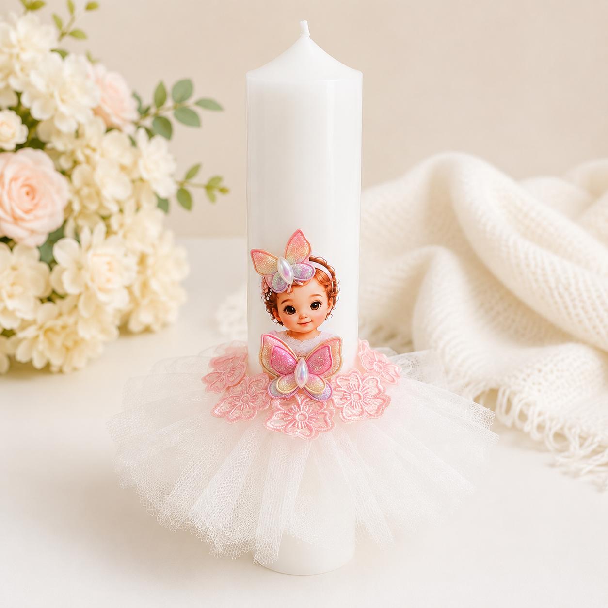 WhatsApp Image 2026-08-31 at 16.54.54 Lumânare de botez pentru fetițe – 30 cm - imagine 1